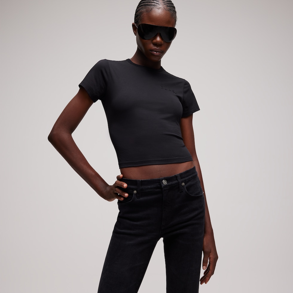 T-shirt en jersey de coton avec broderie