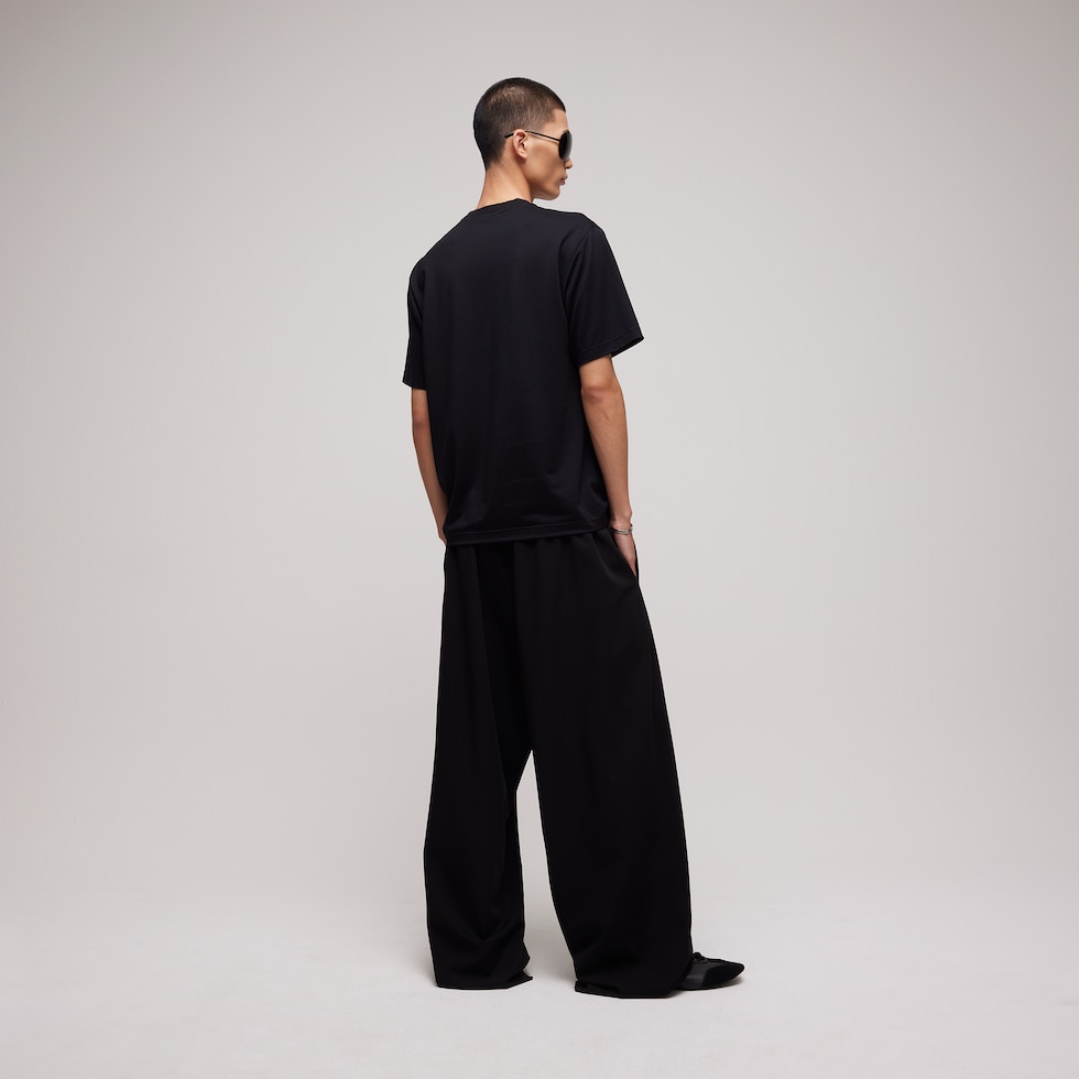 Cotton jersey T-shirt with devoré detail