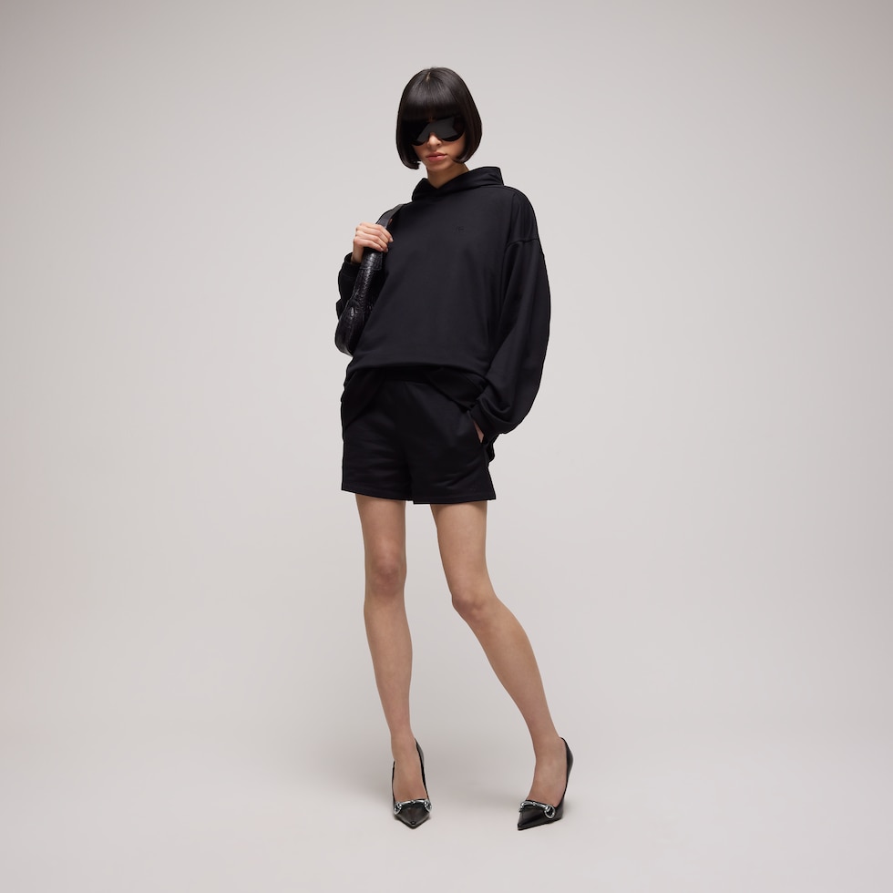 Sweat-shirt en jersey de soie avec broderie