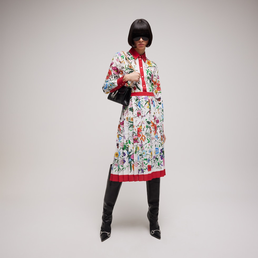 Printed silk shirt