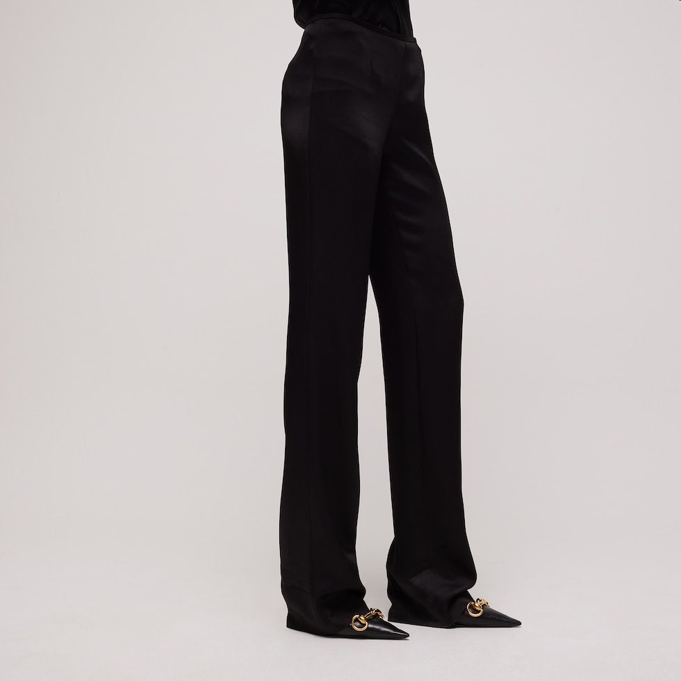 Crêpe satin pants
