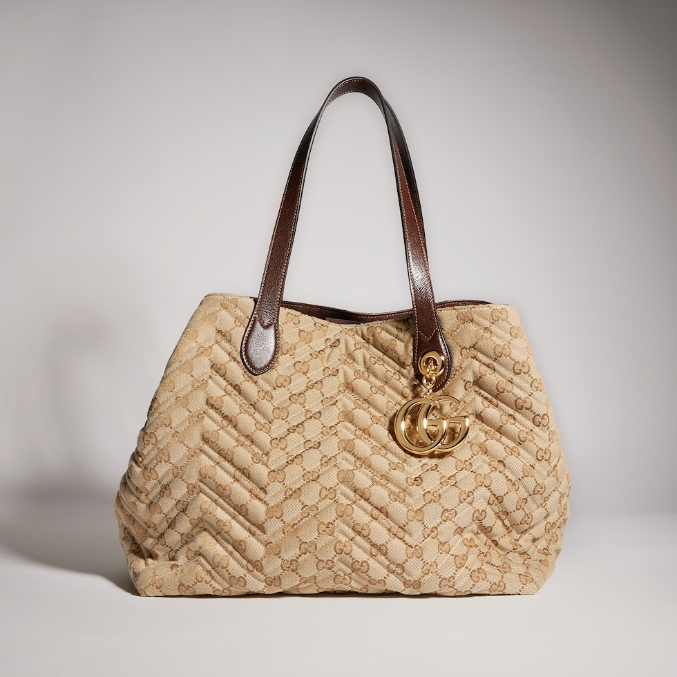 GG Marmont系列绗缝大号托特包