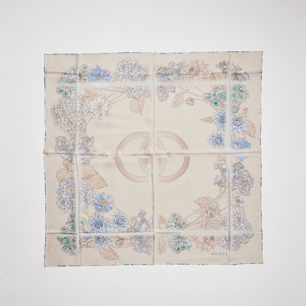 Printed silk twill carré
