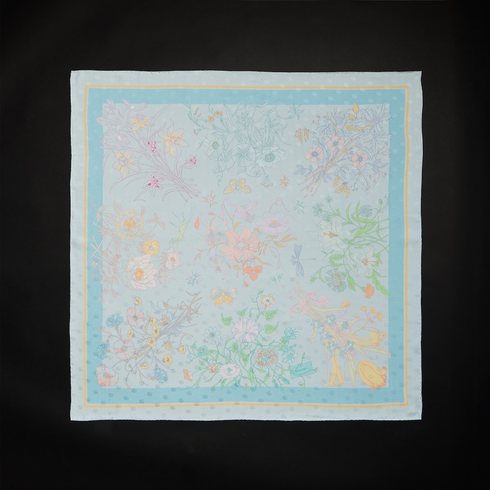 Printed silk twill carré