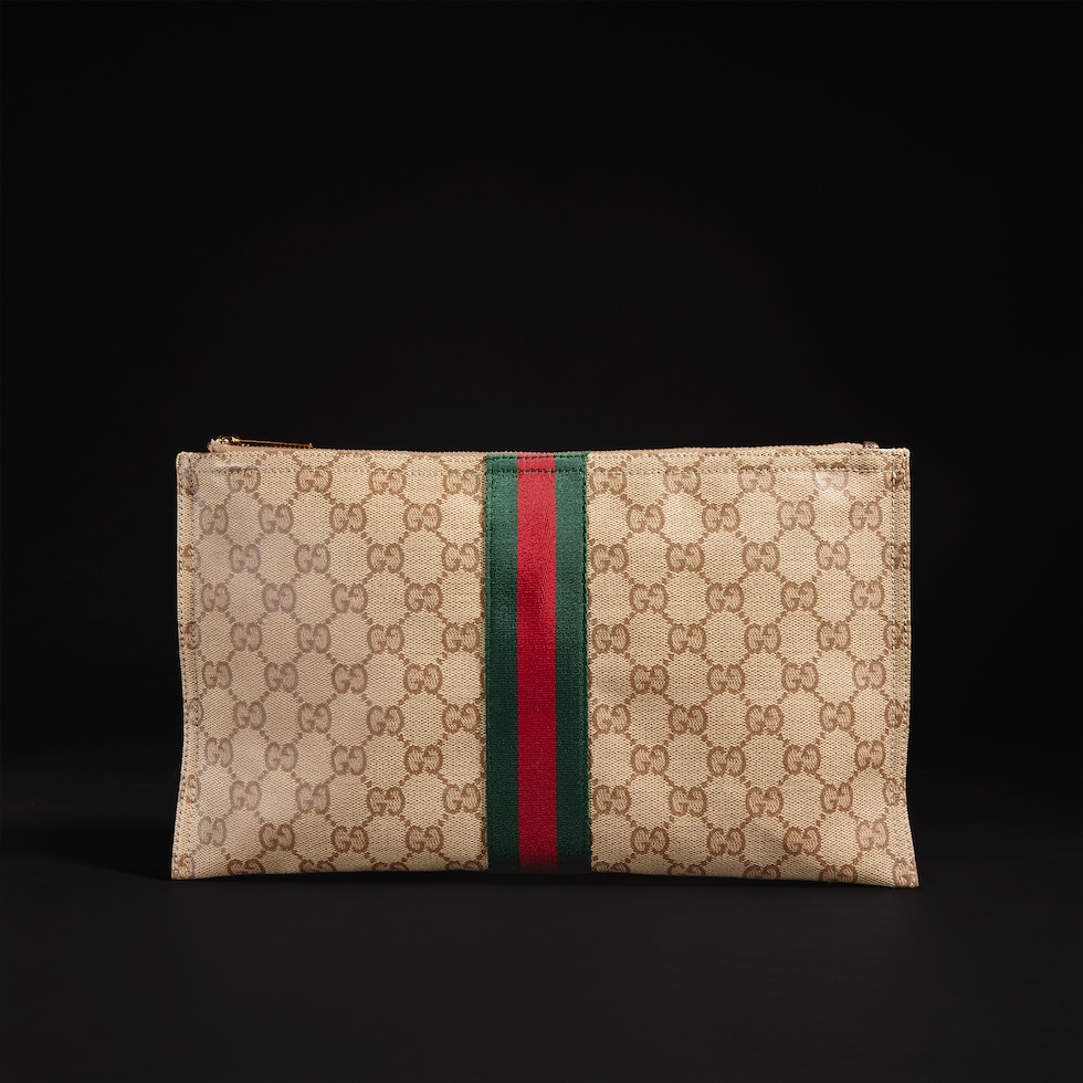 Pouch grande con dettaglio Web