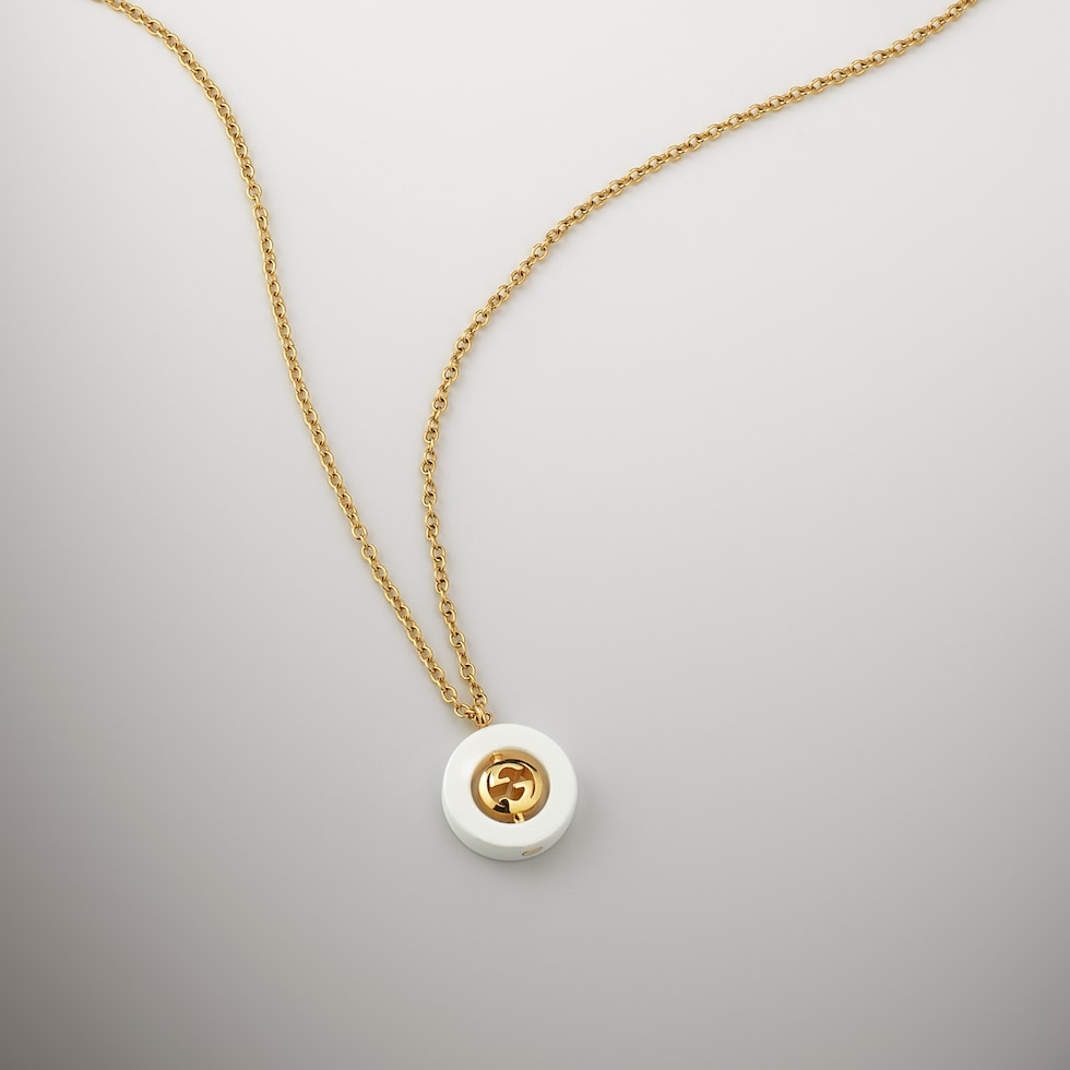 Collana con pendente Gucci Interlocking 18 carati