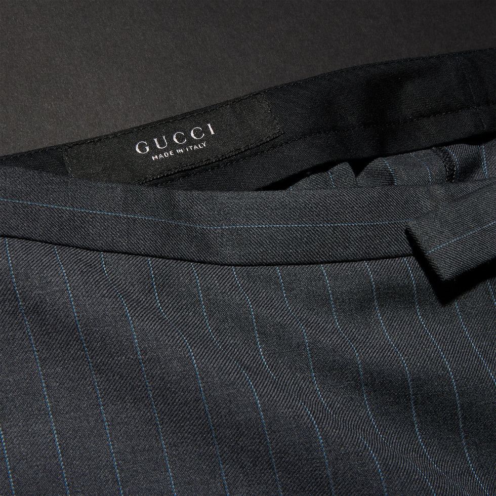 Pinstripe wool pants