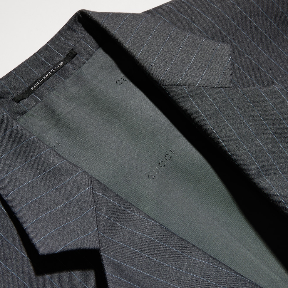 Pinstripe wool jacket