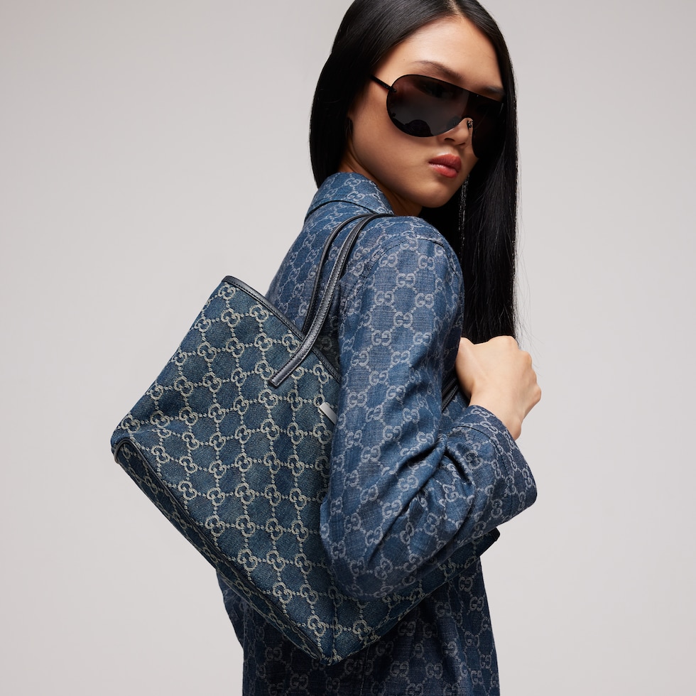 Gucci Tribeca系列小号托特包