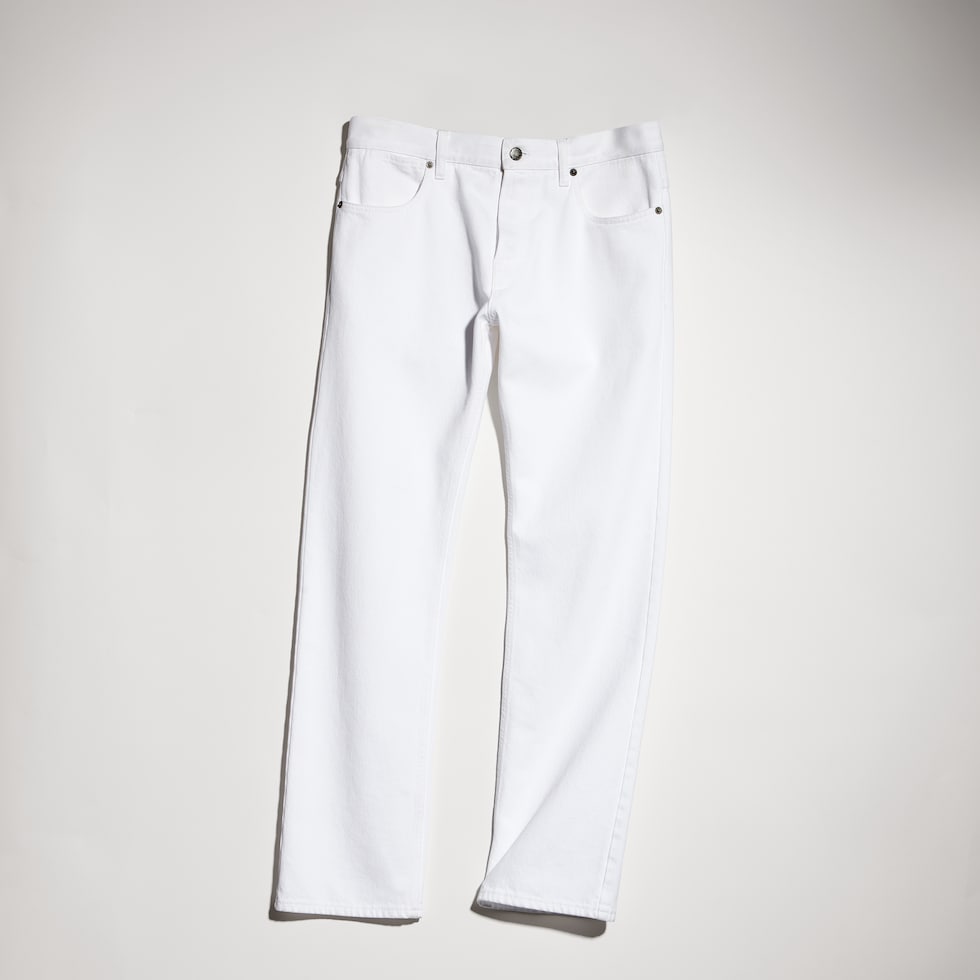 Cotton denim pants
