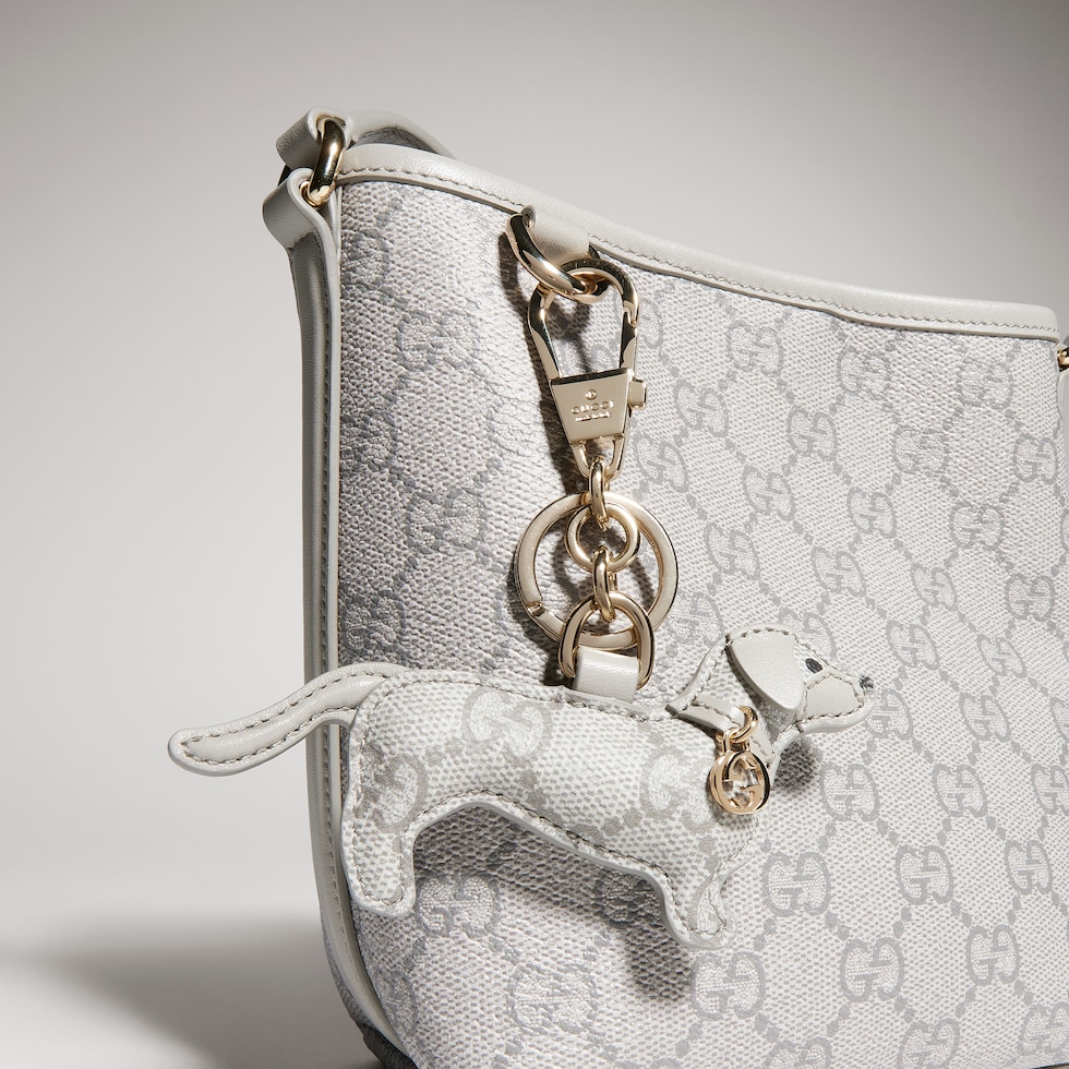 Dog-shaped bag charm