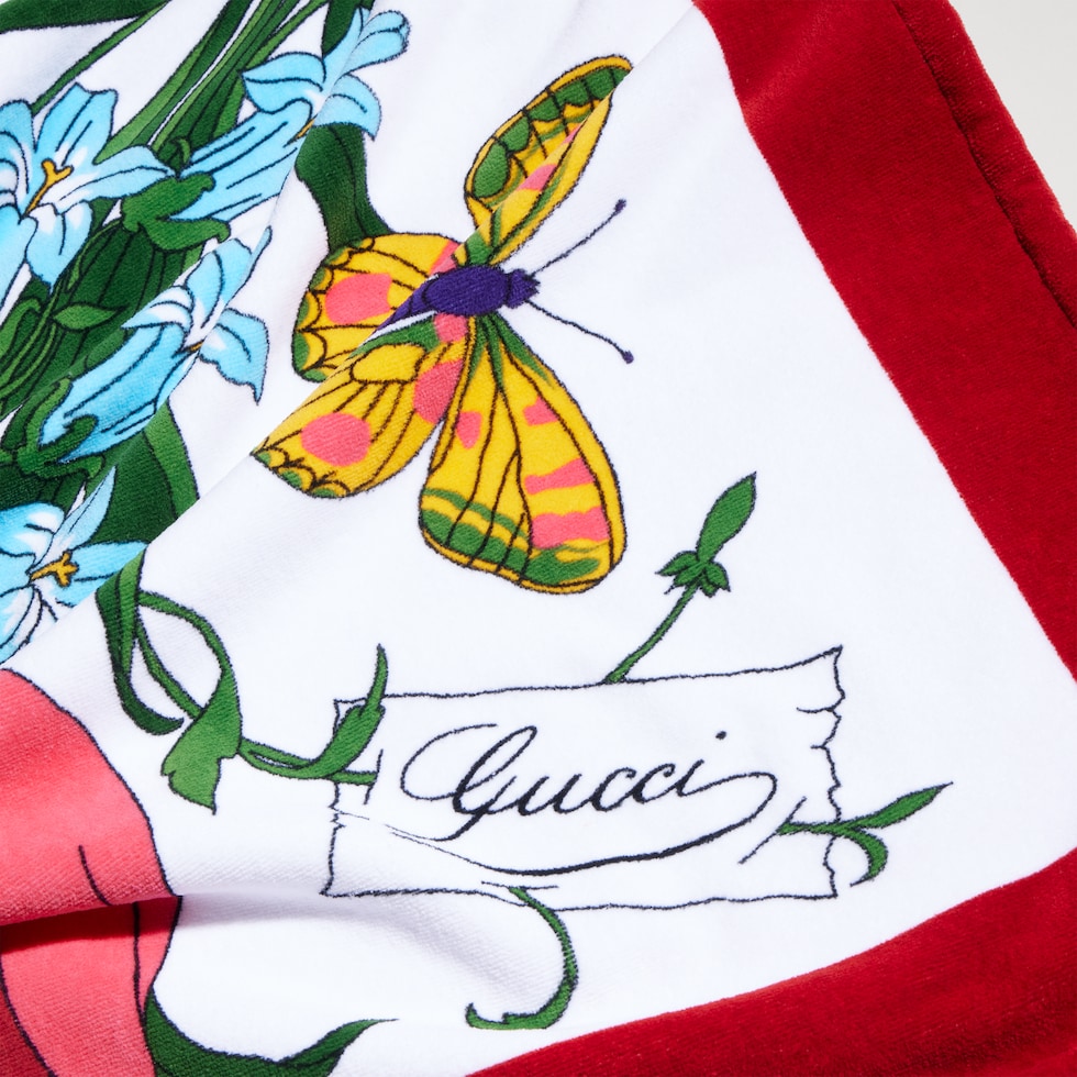 Printed cotton terrycloth beach blanket