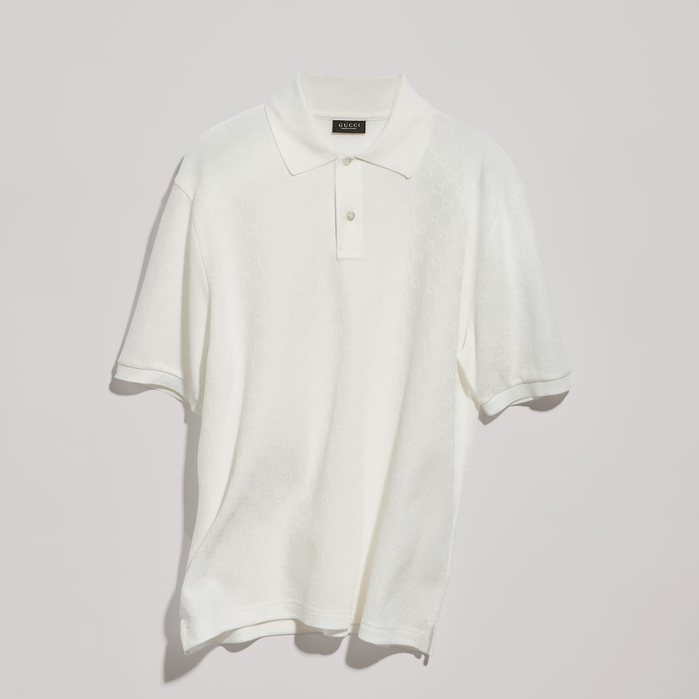 GG technical jersey jacquard polo shirt