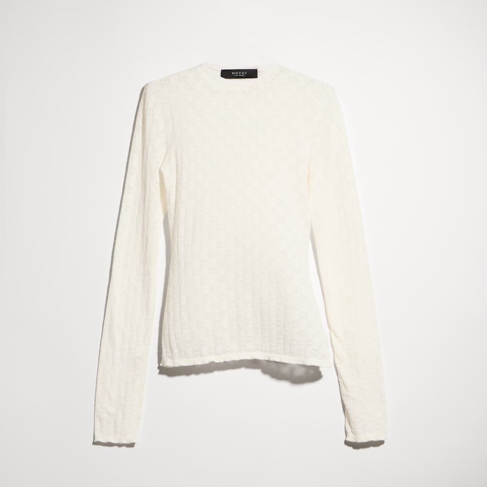 GG cotton devoré top