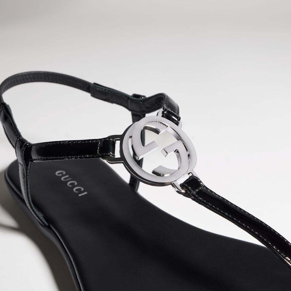 Women's thong sandal with Interlocking G
