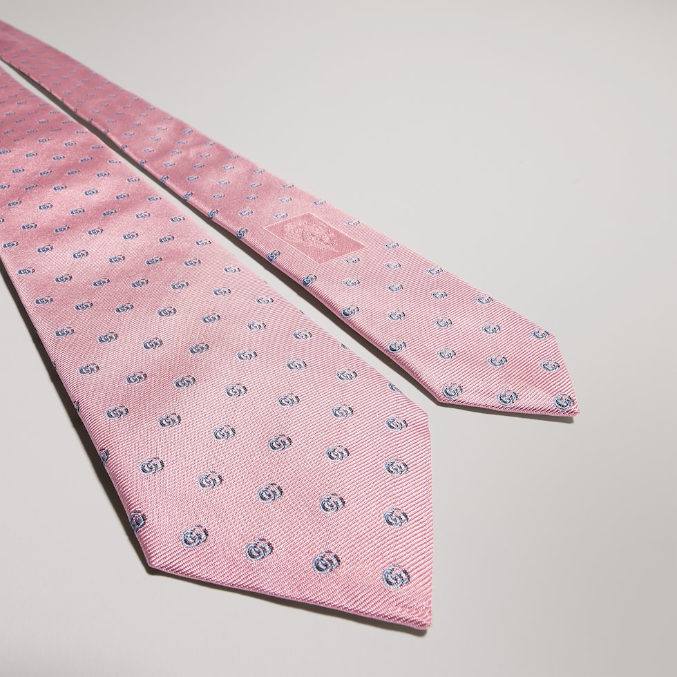 Double G silk jacquard tie