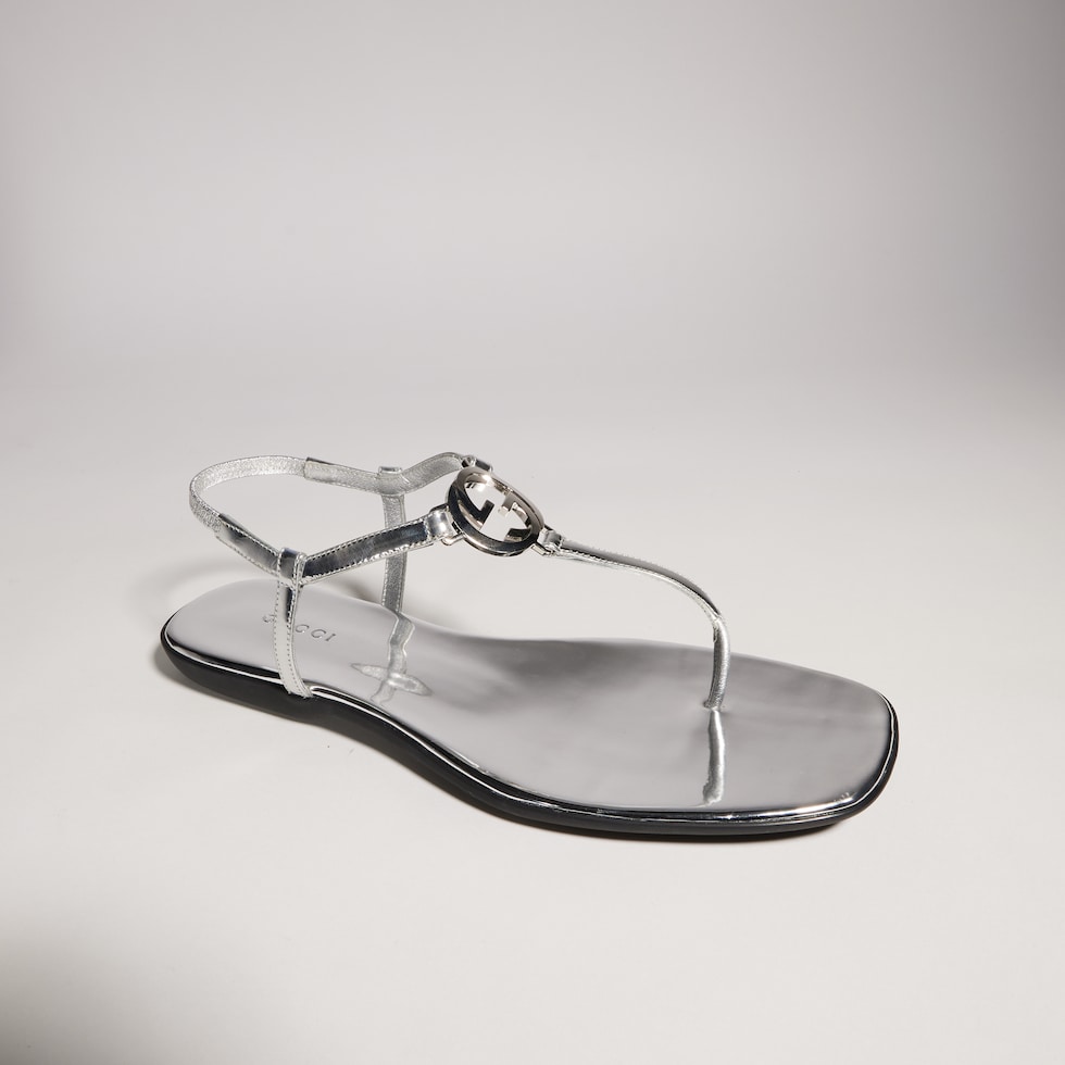 Women's thong sandal with Interlocking G