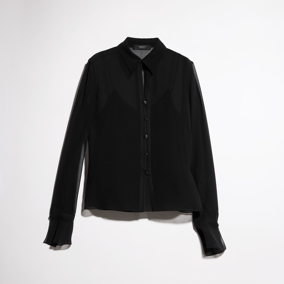 Chemise légère en georgette de soie