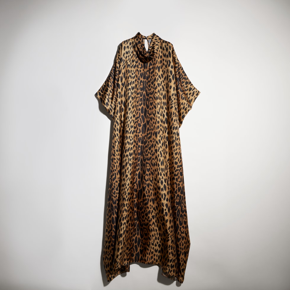 Printed silk dress