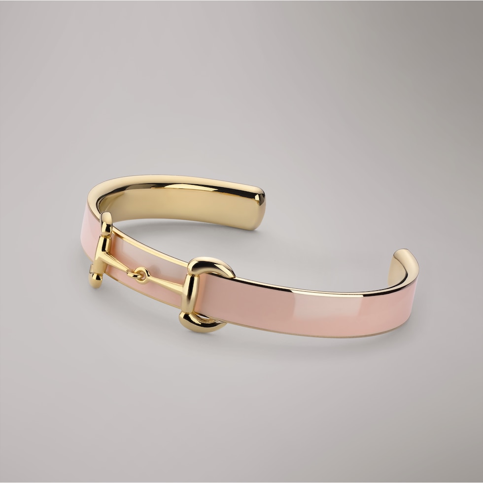 Horsebit bangle bracelet with enamel