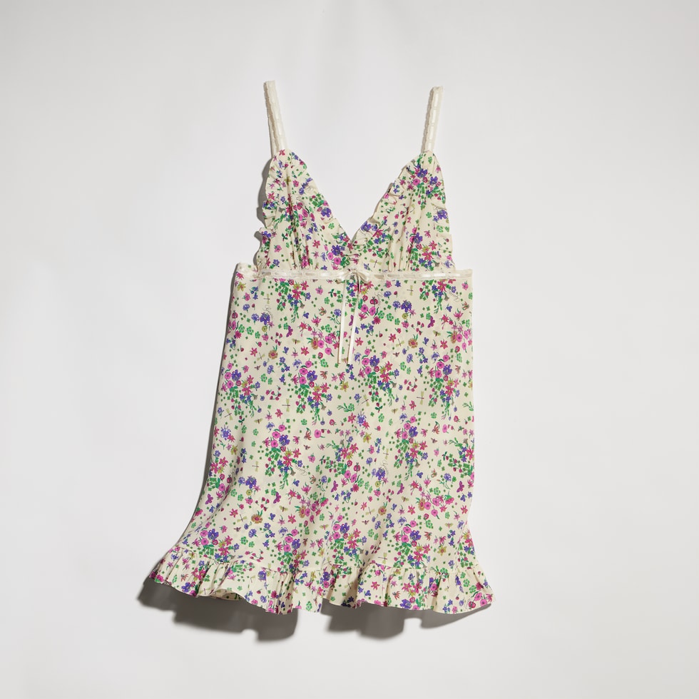 Printed silk dress