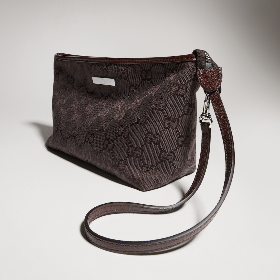 حقيبة داخلية صغيرة مع حزام ورقعة شعار Gucci