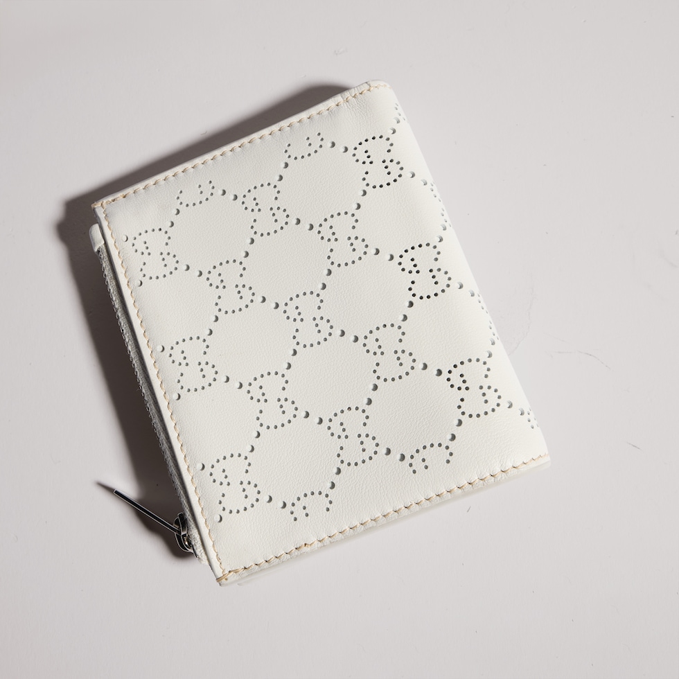 Small perforated GG wallet