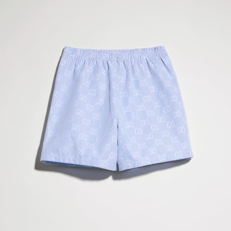 Baby GG striped poplin shorts