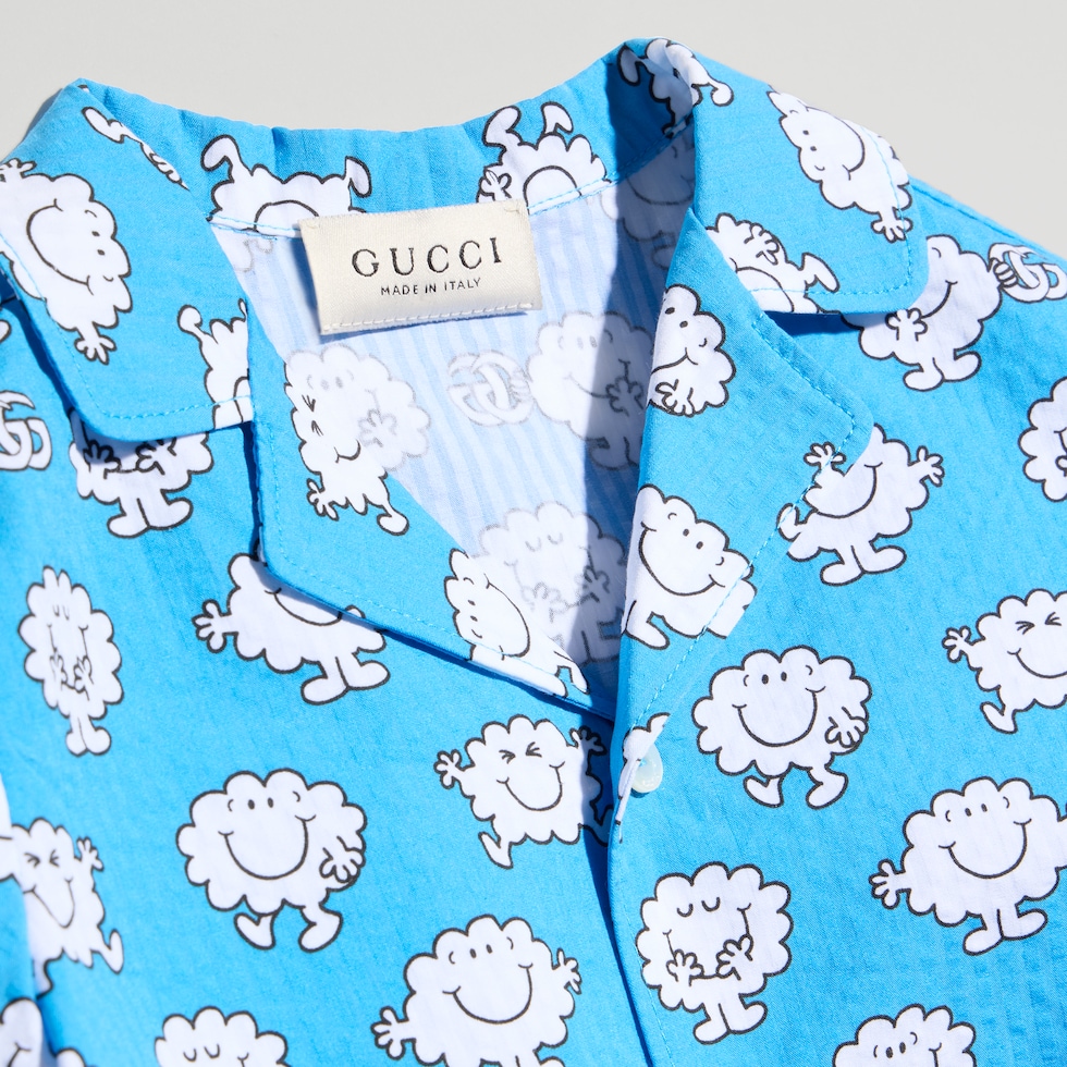 Camicia neonato in cotone effetto stropicciato