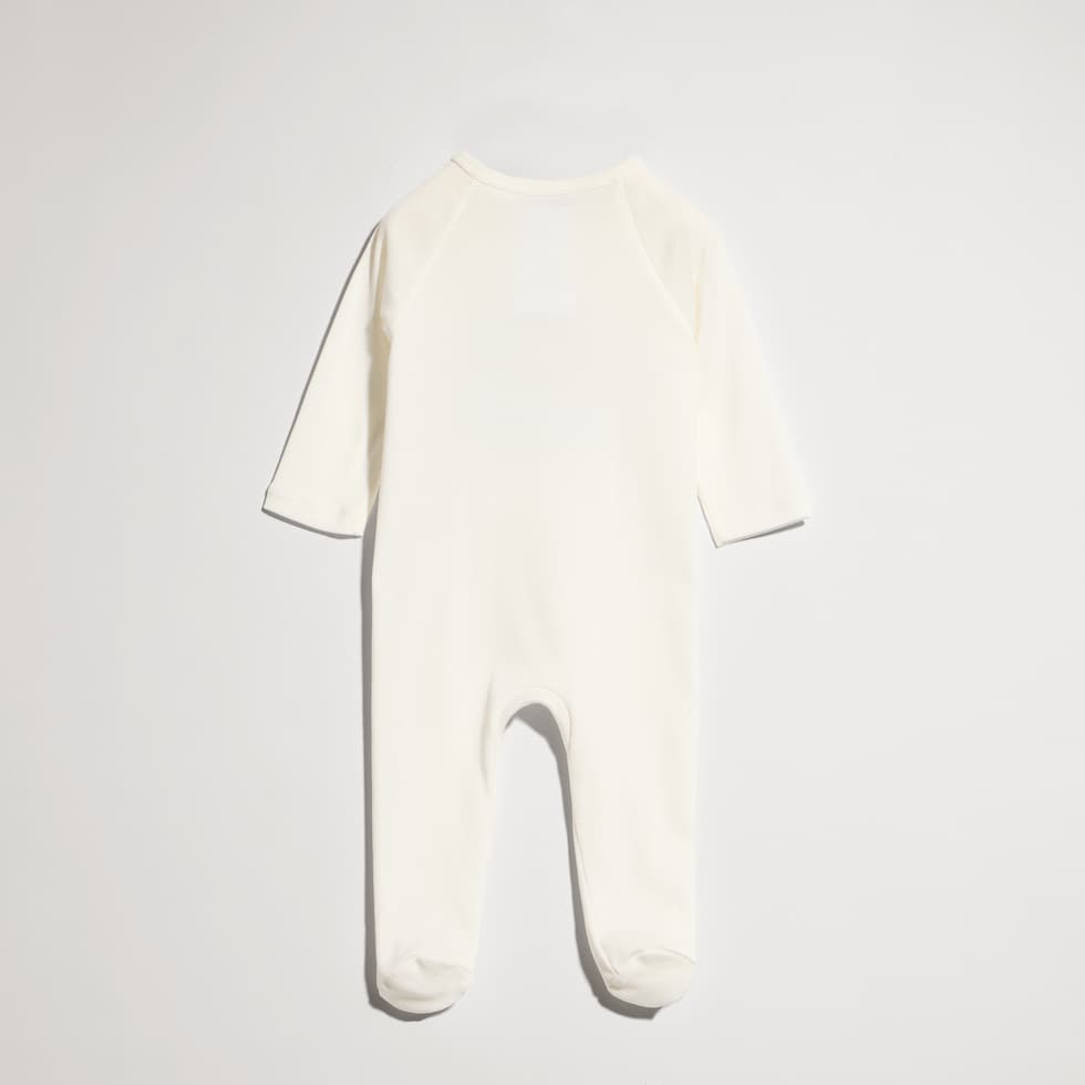 Baby cotton one-piece with print