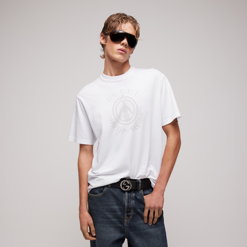Cotton jersey T-shirt with print