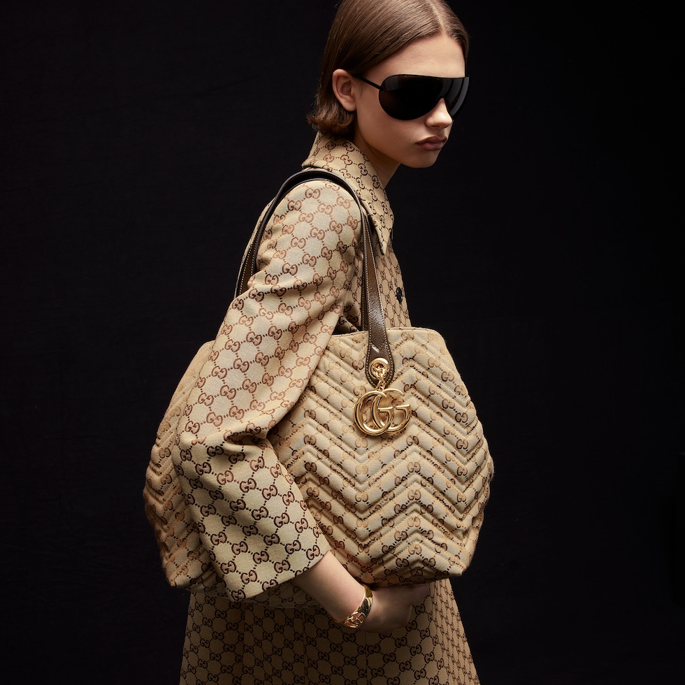 Bolso tote GG Marmont grande de matelassé