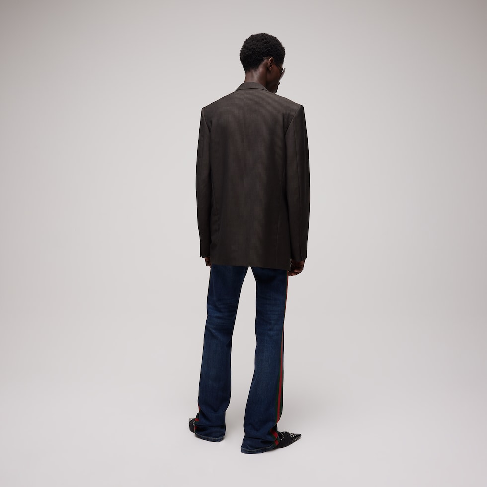 Pinstripe wool mohair jacket