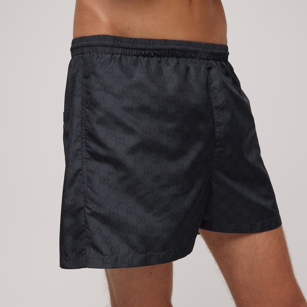 Short de baño de popelina de poliéster estampado