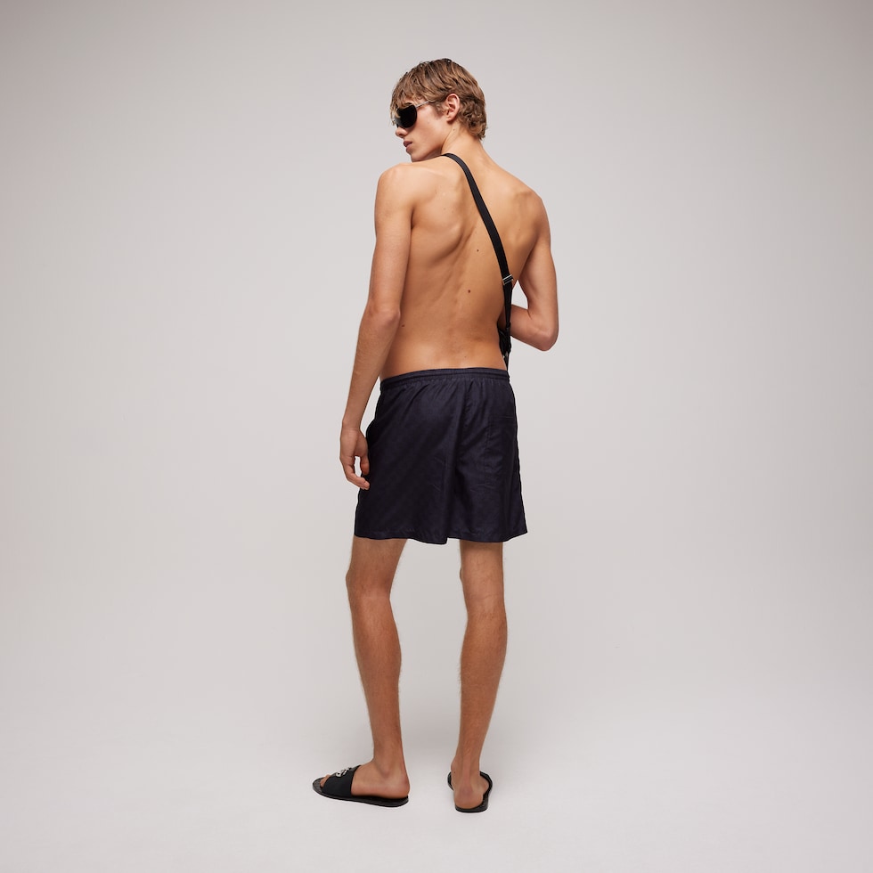 Short de bain en popeline de polyester imprimé