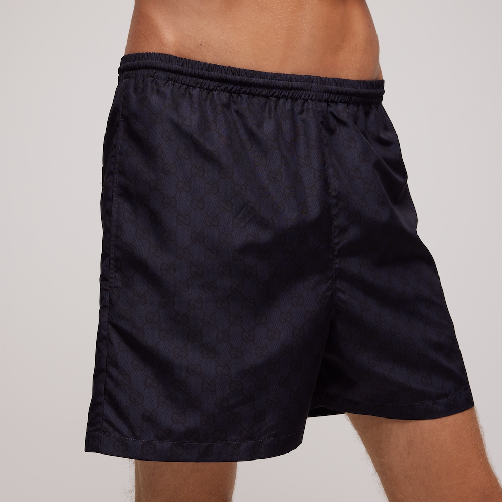 Short de bain en popeline de polyester imprimé