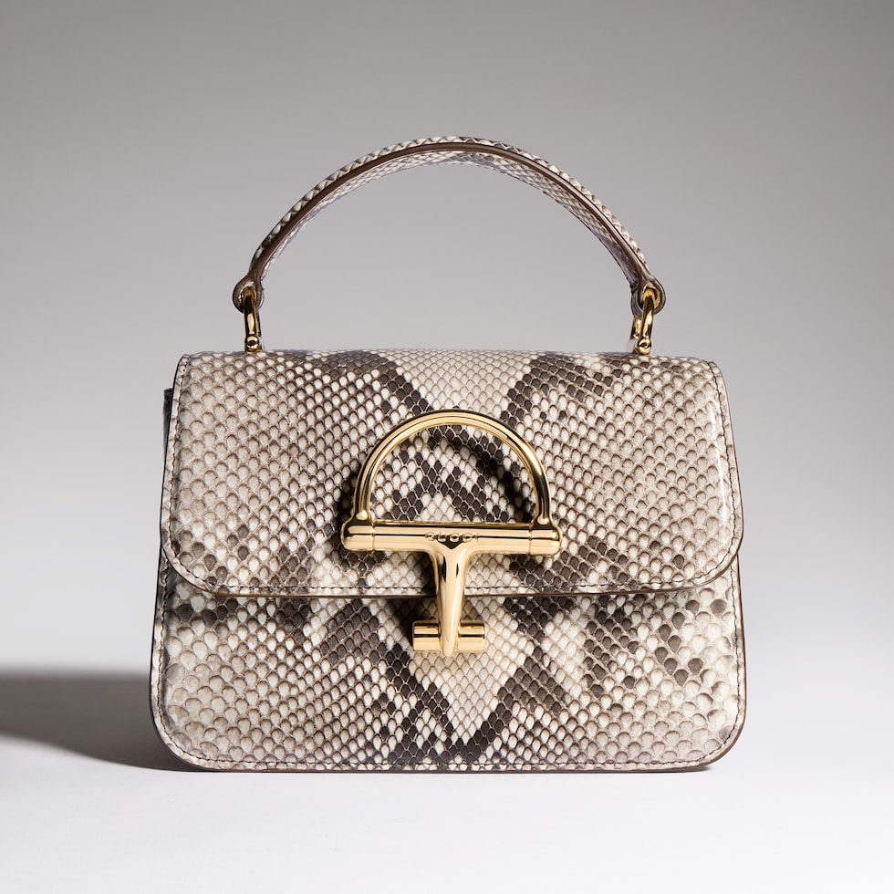 Gucci Siena python small top handle bag