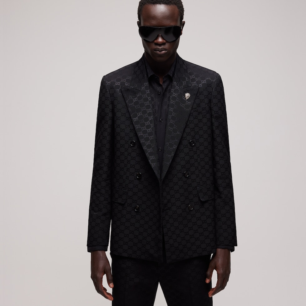GG light faille double-breasted jacket