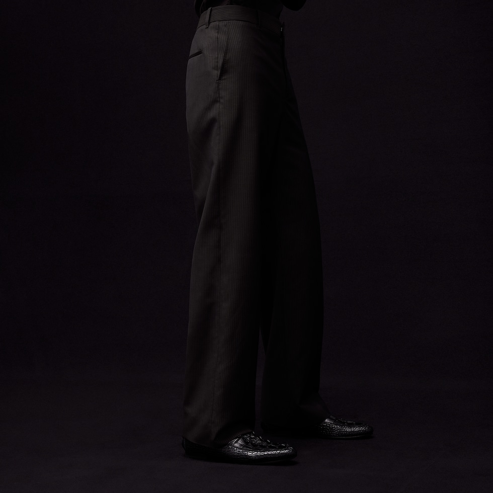 Pinstripe wool mohair pants
