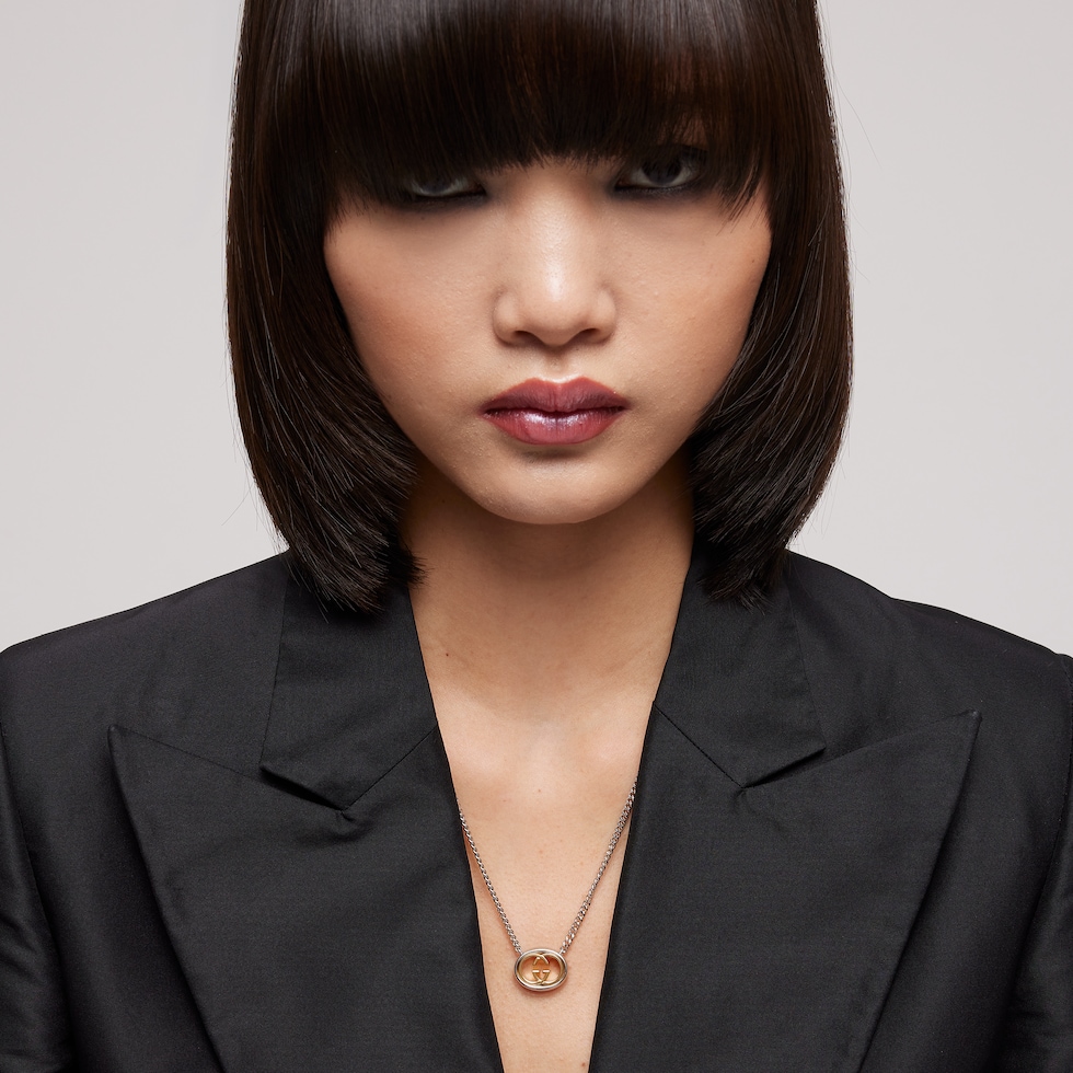 Gucci Interlocking pendant chain necklace
