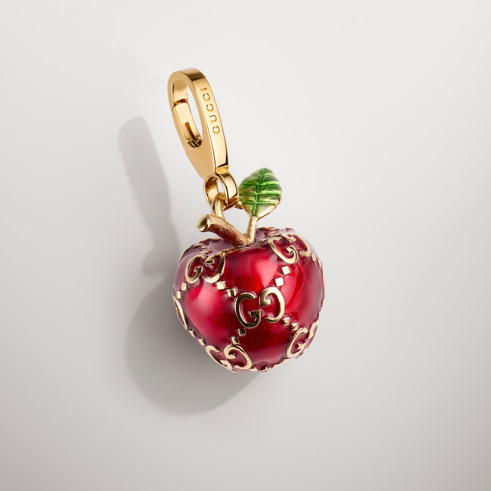Apple motif charm
