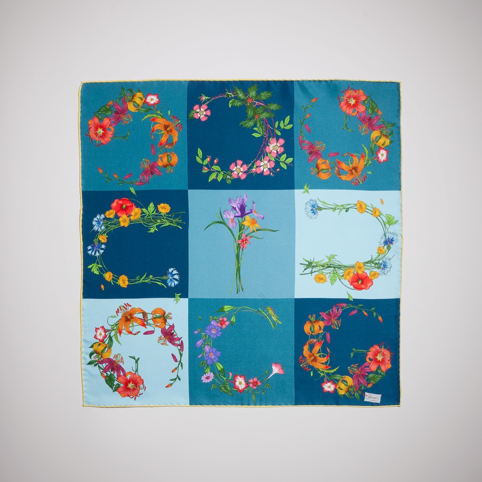 Printed silk twill bandana