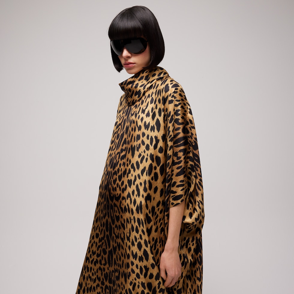 Printed silk dress