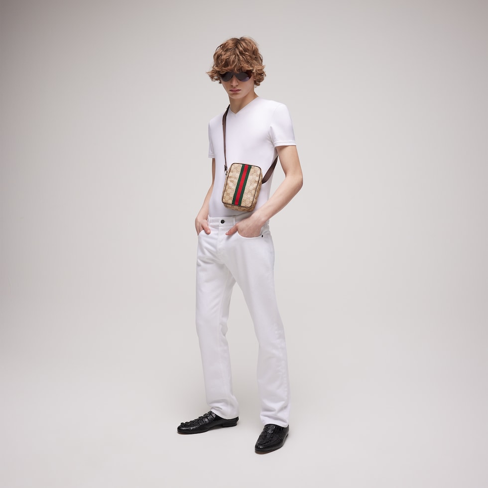 Cotton denim pants