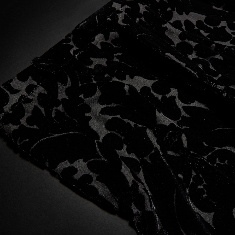 Floral devoré velour pants