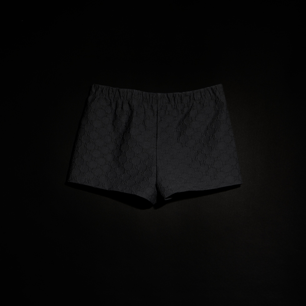Shorts de jersey jacquard con GG