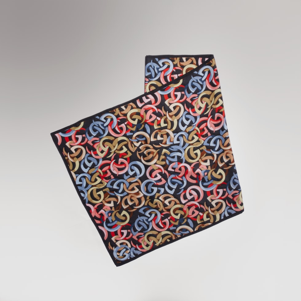 Gucci Double G cotton silk jacquard stole