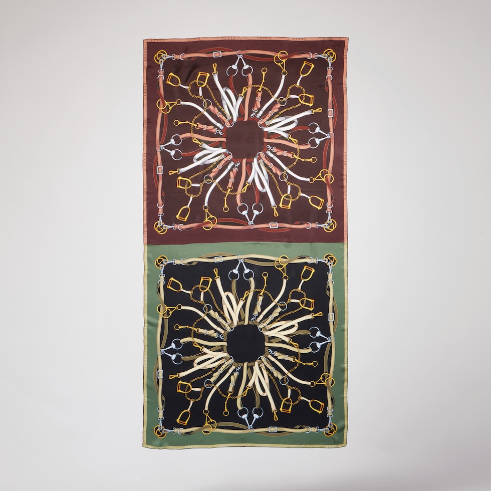 Printed silk twill stole