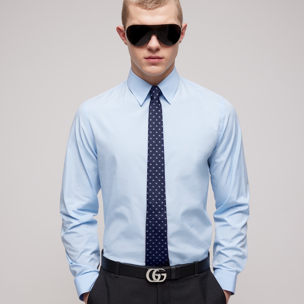 Double G silk jacquard tie
