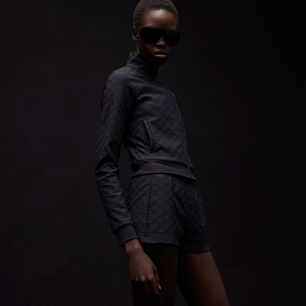 Shorts de jersey jacquard con GG